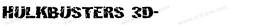 hulkbusters 3D字体转换